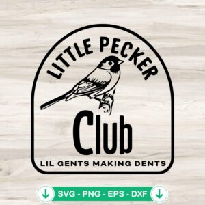 Retro Little Pecker Club SVG file for Cricut cutting machine