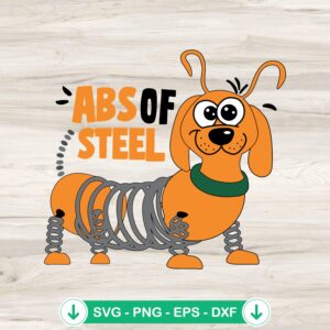 Slinky Dog ABS Of Steel svg file for Cricut and cutting projects