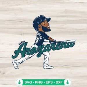 Randy Arozarena caricature SVG file for cutting machines