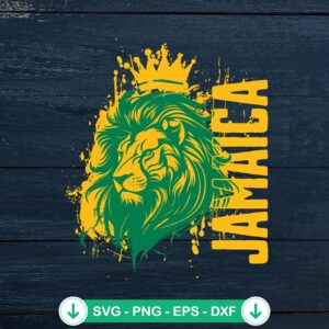 Vintage Jamaica Lion SVG file for Cricut cutting machine