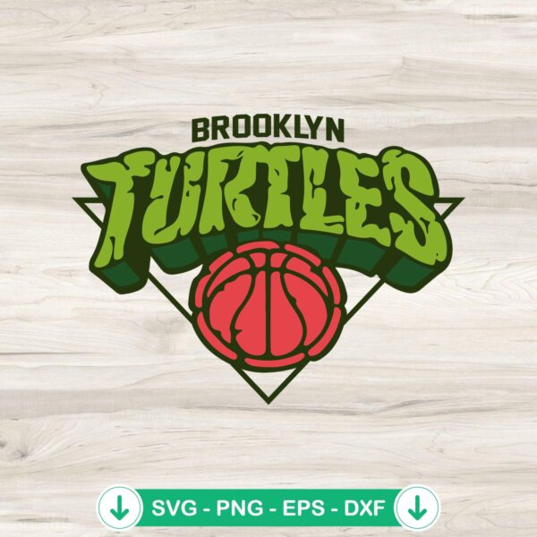 Brooklyn Turtles Basketball svg file for cricut cutting machine