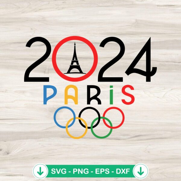 Retro 2024 Paris Olympic Games SVG file for cutting machines