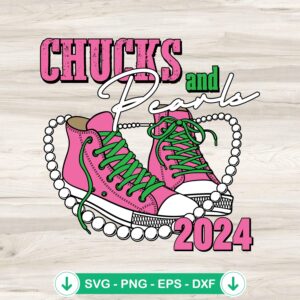 Chucks And Pearls 2024 SVG file for cricut cutting machine