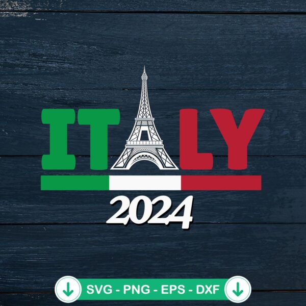 Team Italy 2024 Paris Sport Games SVG file, cricut svg cut file
