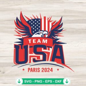Team USA Paris 2024 Eagle Emblem SVG file for Cricut