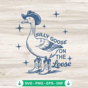 Funny Silly Goose On The Loose SVG file for Cricut and cutting machines