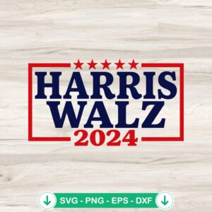 Harris Walz 2024 VP Election SVG file for Cricut cutting machine