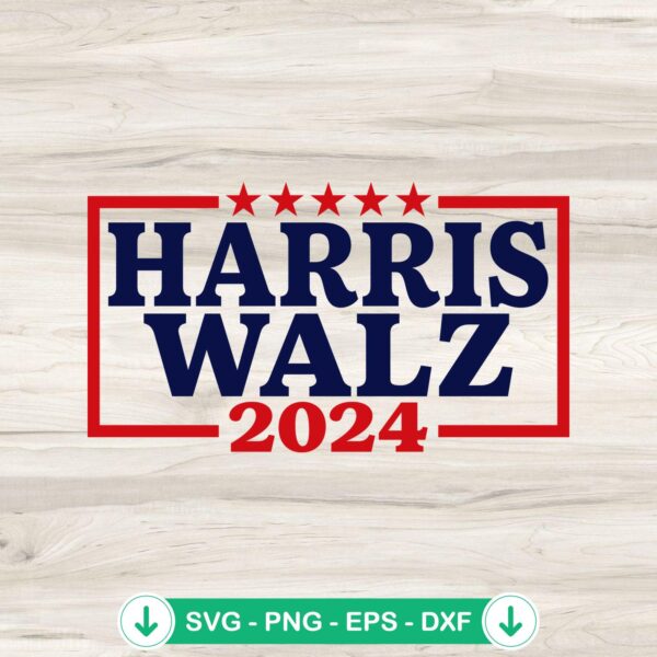 Harris Walz 2024 VP Election SVG file for Cricut cutting machine
