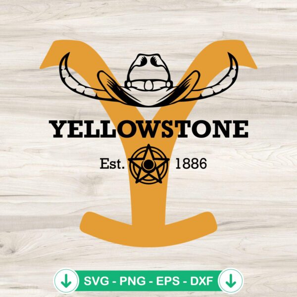 Yellowstone Cowboy Est. 1886 SVG file for Cricut cutting machine