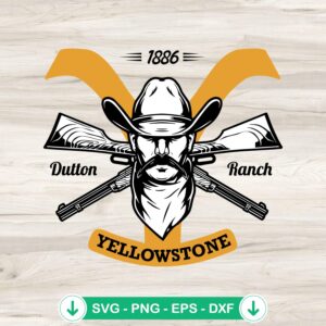 Yellowstone Dutton Ranch 1886 svg file for cricut cutting