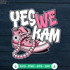 Yes We Kam Converse SVG file for Kamala Harris 2024 election