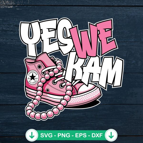 Yes We Kam Converse SVG file for Kamala Harris 2024 election