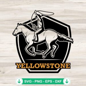 Yellowstone American Cowboy SVG file for cutting machines