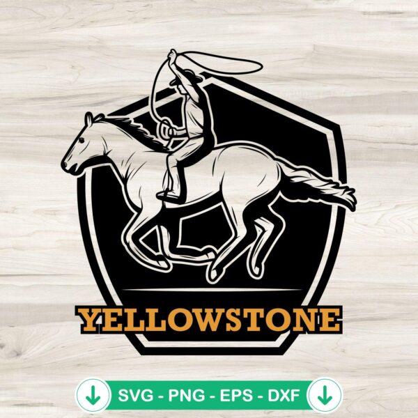 Yellowstone American Cowboy SVG file for cutting machines