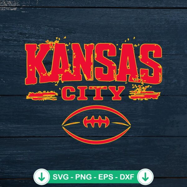 Kansas City Football Graphic SVG file for Cricut and cutting machine