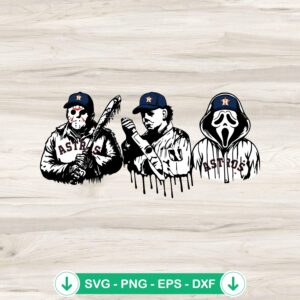 Houston Astros Horror Characters svg file for Cricut cutting machine