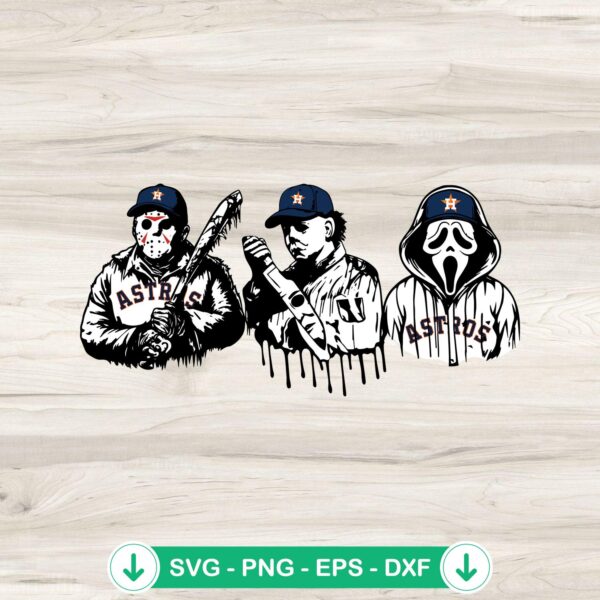 Houston Astros Horror Characters svg file for Cricut cutting machine