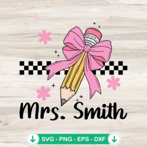 Coquette Mrs. Smith SVG file for Cricut cutting machine