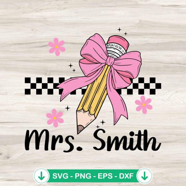 Coquette Mrs. Smith SVG file for Cricut cutting machine