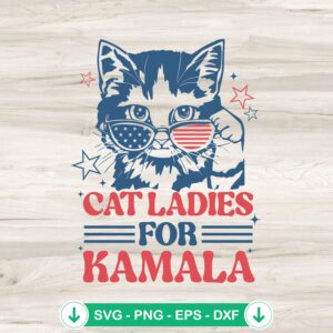 Retro Cat Ladies SVG file for Cricut cutting machine