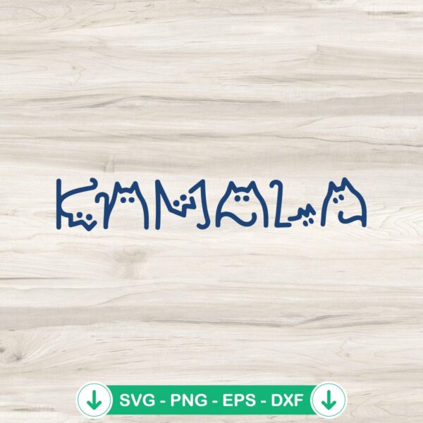 Kamala Harris Cat Lettering SVG file for cutting machines
