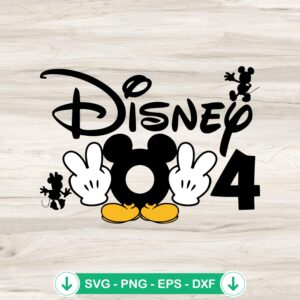 Disney Mickey Say Hi SVG file for Cricut cut file