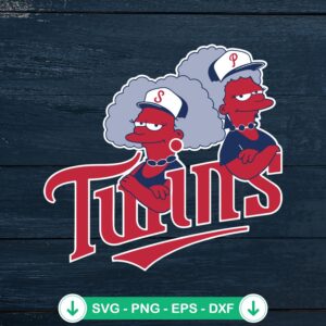Twins The Simpsons character SVG file for Cricut cutting machine