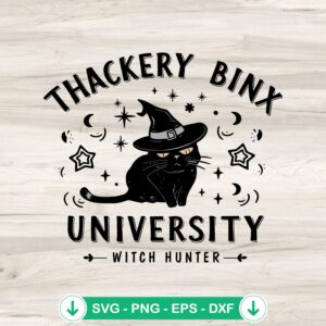 Thackery Binx University SVG file - Halloween cut file for Cricut
