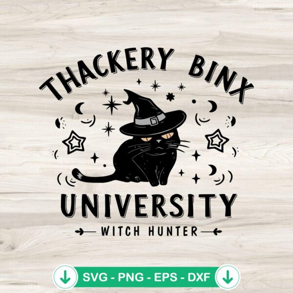 Thackery Binx University SVG file - Halloween cut file for Cricut