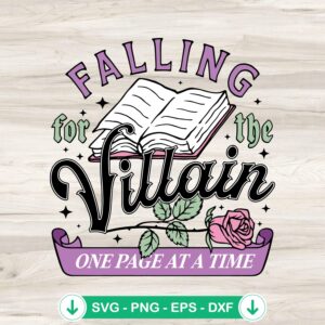 Falling For The Villain SVG file for Halloween - cutting file