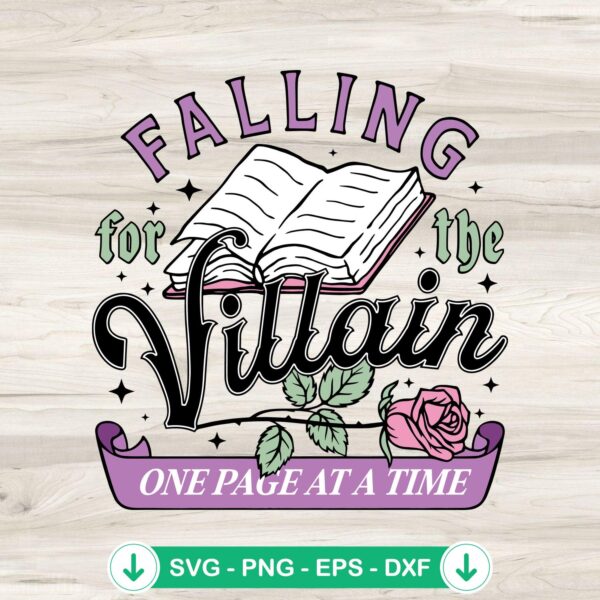 Falling For The Villain SVG file for Halloween - cutting file