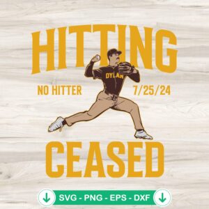 Hitting Ceased No Hitter svg file, cricut svg cutting file