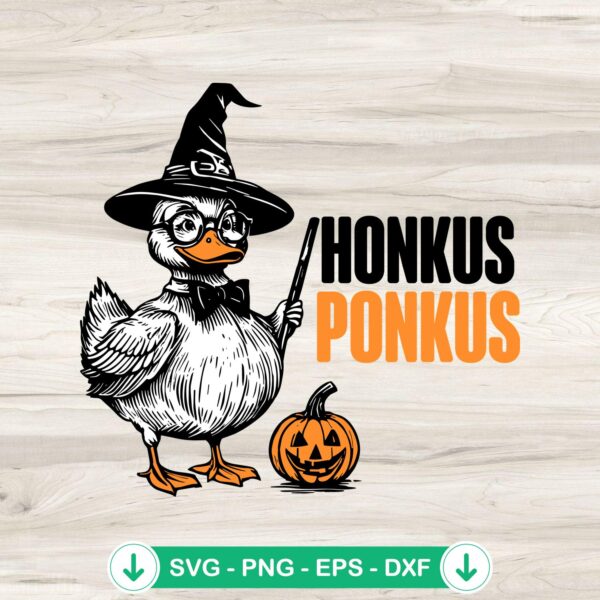 Honkus Ponkus Duck Witch funny svg file for Halloween crafts