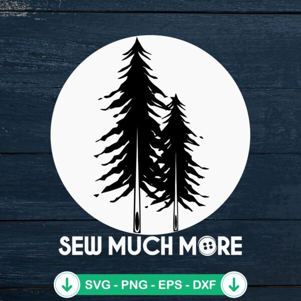 Sew Much More Summer Camp SVG file green tree needles cabin