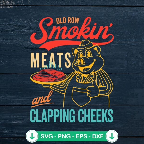 Old Row Smokin’ Meats SVG file for Cricut cutting machine
