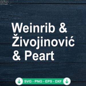 Weinrib And Zivojinovic And Peart SVG file for Cricut and cutting machines