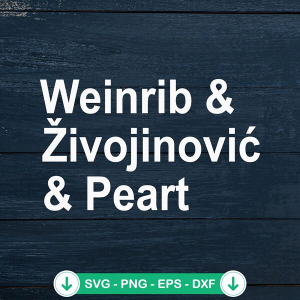 Weinrib And Zivojinovic And Peart SVG file for Cricut and cutting machines