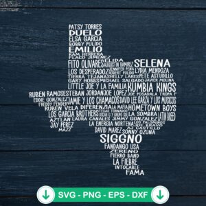 Texas Typography Map SVG file for Cricut cutting machine