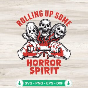 Horror Spirit Skulls Halloween svg file for cricut cutting