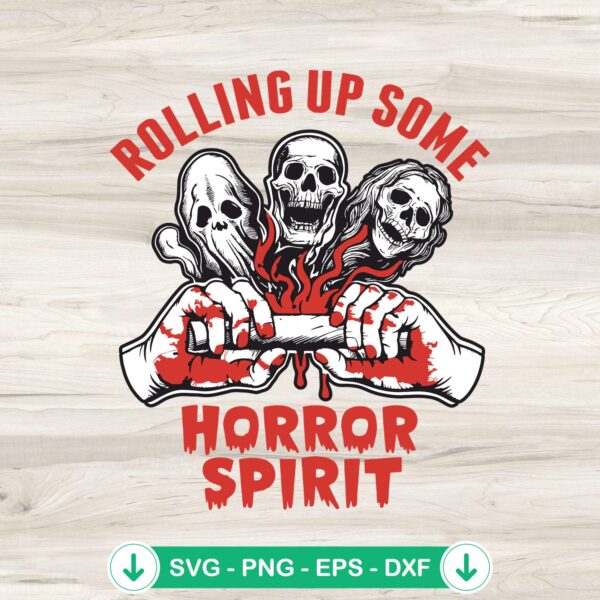 Horror Spirit Skulls Halloween svg file for cricut cutting