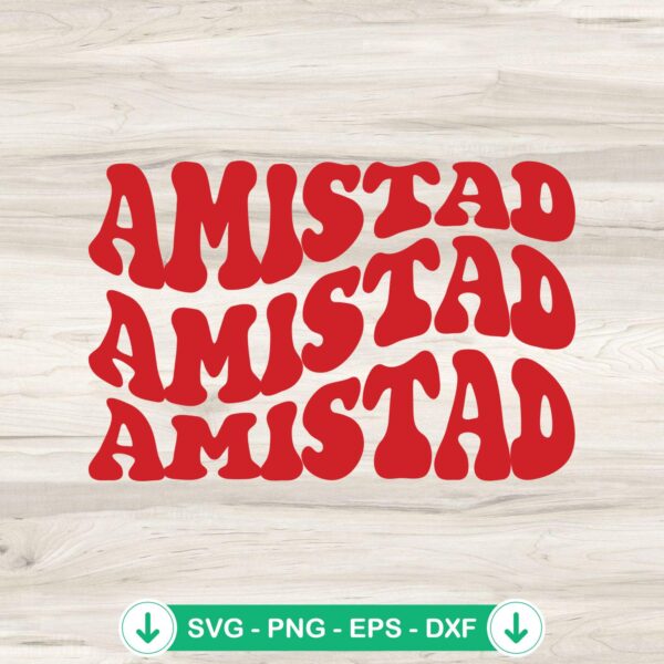 Amistad Red House Wavy Style SVG file for cricut, cutting file
