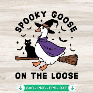 Spooky Goose On The Loose SVG file for Cricut cutting