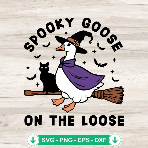 Spooky Goose On The Loose SVG file for Cricut cutting