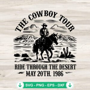 The Cowboy Tour SVG file, cricut svg cut file, desert ride theme