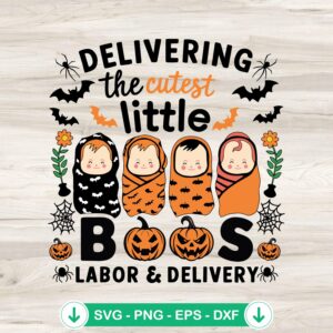 Delivering The Cutest Little Boos SVG file for Halloween DIY projects