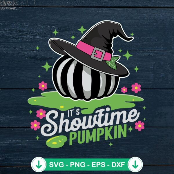 It's Showtime Pumpkin Halloween SVG file for Cricut and cutting machine