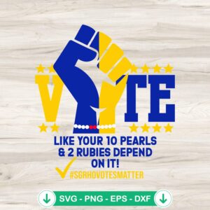 Vote Like Your 10 Pearls SVG file for Cricut and Silhouette