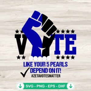Zeta Phi Beta Sorority Vote SVG file for cutting machines