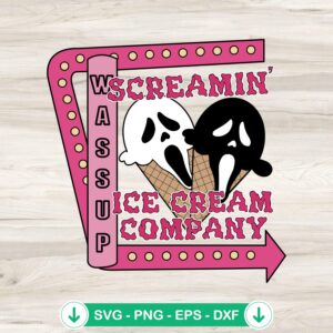 Screamin' Ice Cream Company SVG file for Halloween theme cricut svg cutting file