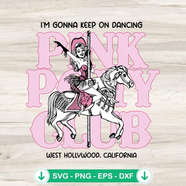Chappell Roan Pink Pony Club SVG file for cricut cutting